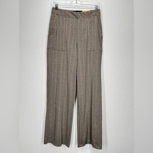 Max Studio London Herringbone Pattern Wide Leg Trousers Small